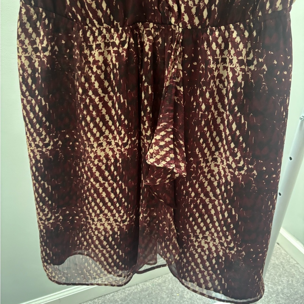 Converse Burgundy Abstract Ruffle Dress - Picture 3 of 6